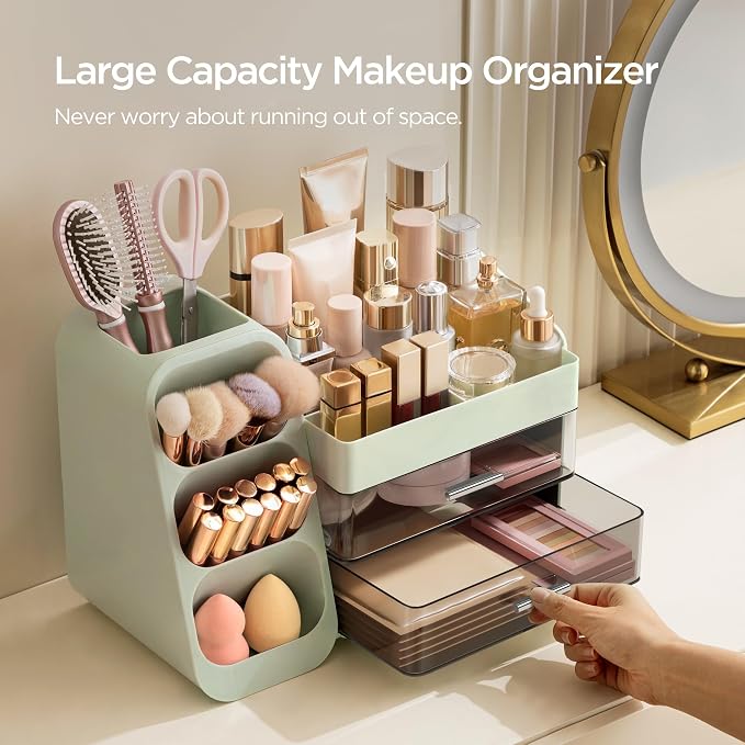 HBlife Makeup Organizer with Brush Holder - Image 4
