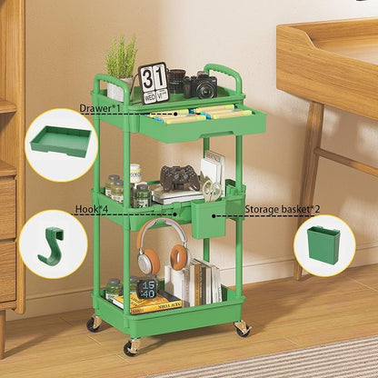 3 Tier Rolling Utility Cart - Image 3