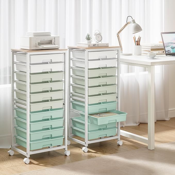 Rolling Cart with Drawers, 10 Drawer Rolling Cart, Storage Cart, Utility Cart - Image 7