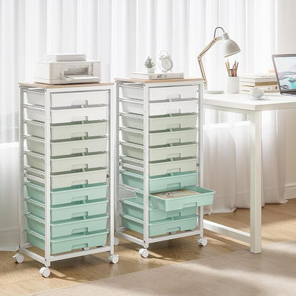Rolling Cart with Drawers, 10 Drawer Rolling Cart, Storage Cart, Utility Cart - Image 7
