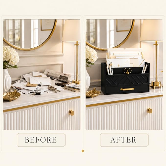 BLU MONACO | Wooden Mail Organizer - Image 6