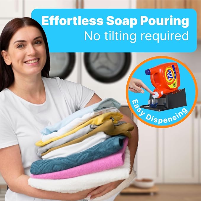 TidyFriend No-Spill Liquid Laundry Detergent Dispenser Holder, Laundry Soap - Image 3