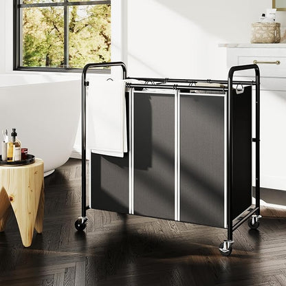 ROMOON Laundry Sorter Hamper 3 Section, Divided Laundry Basket Organizer - Image 7