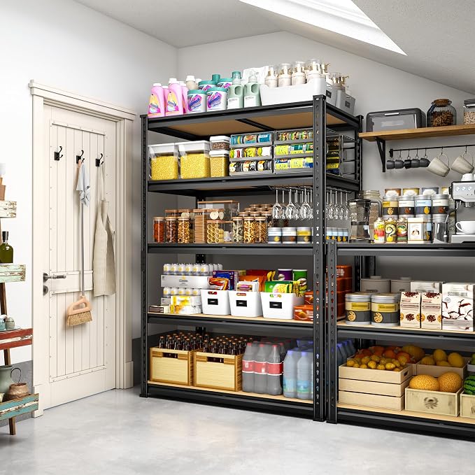 5-Tier Storage Shelves, 1980LBS Adjustable Pantry Shelves, Metal Shelving Unit - Image 8