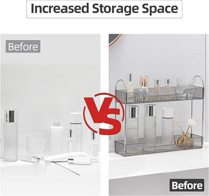 YCIA&DONE 2 Tiers Narrow Vanity Makeup Organizer, Bathroom Organizers - Image 2