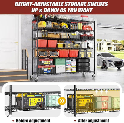 PrimeZone 6 Tier 80.7" H x 55.5" W x 24" D Wire Shelving - Image 6