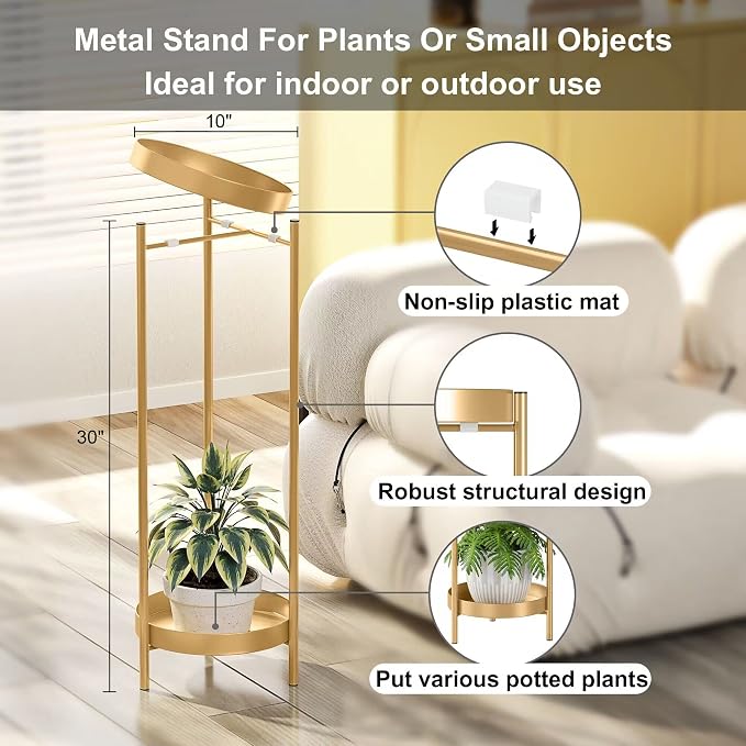 2 Tier Metal Flower Plants Holder - Image 2