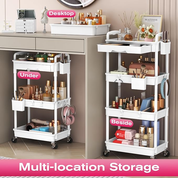 Goovilla Rolling Makeup Organizer Cart - Image 6