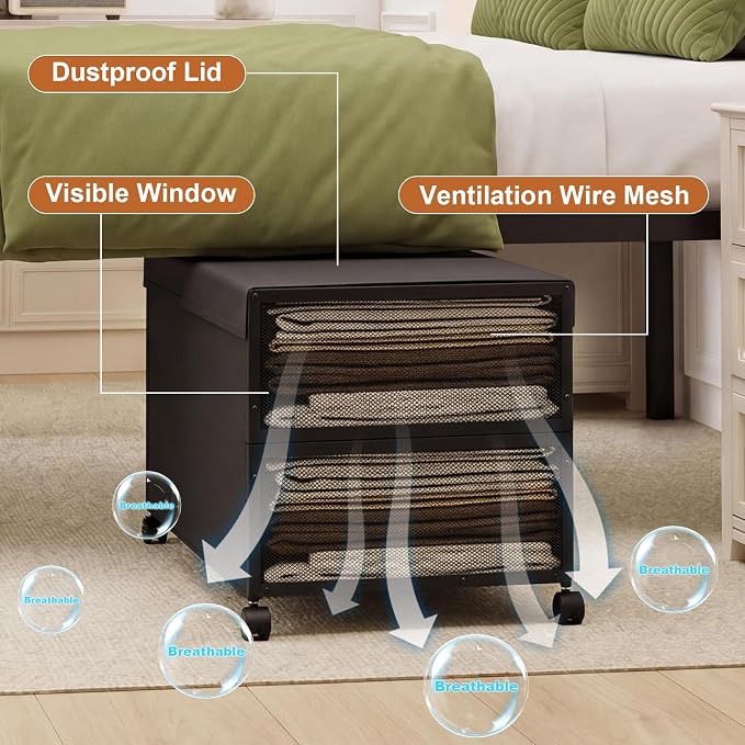 Fokyfok 2 Pack Under Bed Storage - Image 6