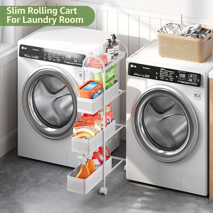 KINGRACK 4-Tier Slim Storage Cart - Image 2