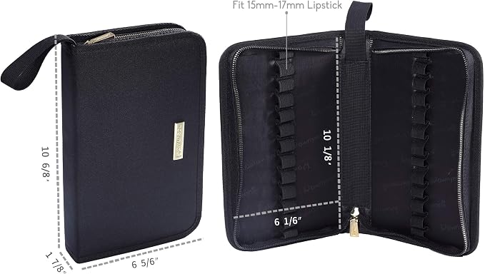 ROWNYEON Lipstick Organizer Bag Portable, Makeup Artist Storage, Large Capacity - Image 3