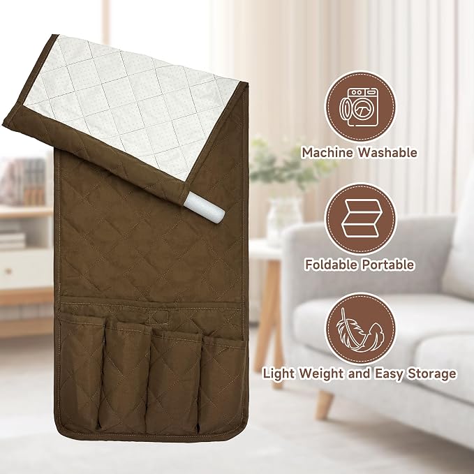 MEHIDFY Sofa Armrest Caddy, Waterproof Bedside Storage Organizer, Non Slip - Image 6