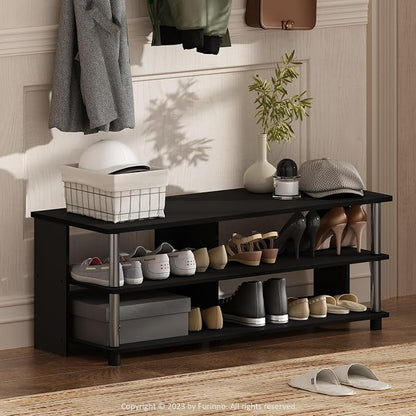 Furinno Turn-N-Tube Shoe Rack, 3-Tier Shoe Organizer, Compact Shoe Storage by Furinno-FitsYourSpaceFitsYourBudget