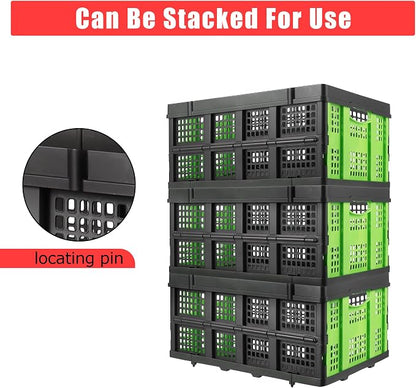 55L Collapsible Crates for Storage, Stackable & Collapsible Milk Crates - Image 5