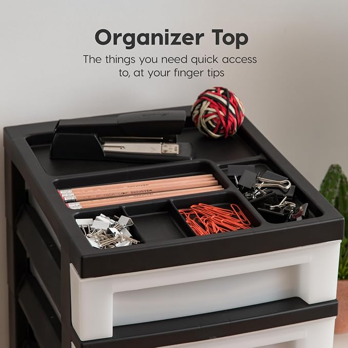 IRIS USA 7-Drawer Rolling Storage Cart, office essentials, classroom items - Image 6