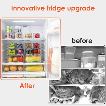 Fridge Organizers and Storage, 10 Pack Clear Freezer Organizer Bins - Image 6
