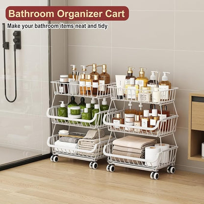 3-Tier Rolling Pantry Cart - Image 8