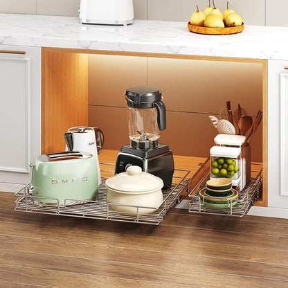 Pull Out Cabinet Organizer 31½" W x 21½" D, Heavy Duty Cabinet Pull Out Shelves - Image 6