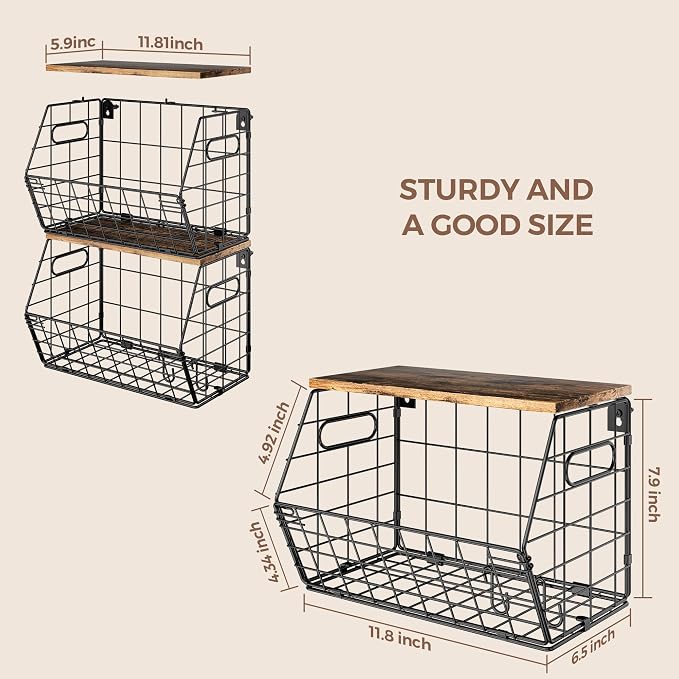 Delamu Stackable Metal Fruit Basket - Image 5