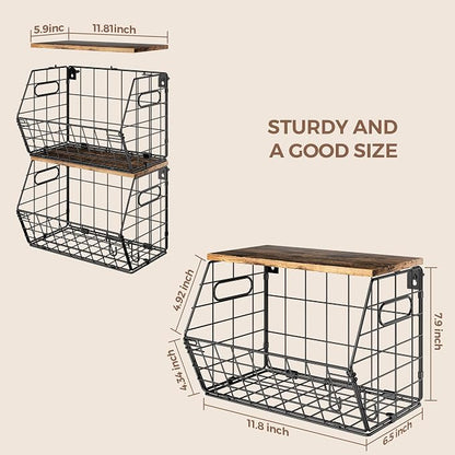 Delamu Stackable Metal Fruit Basket - Image 5