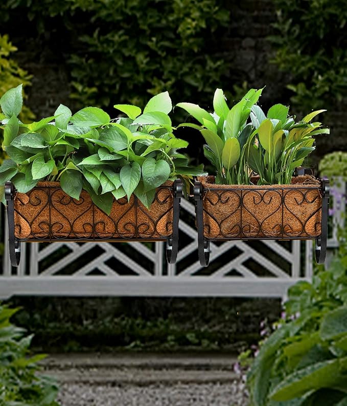MorTime Iron Hanging Flower Rack Basket Shelf - Image 5