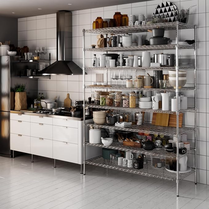 24" Deep x 60" Wide x 86" Height Wire Shelving Kit | 8-Tier | NSF Commercial - Image 6