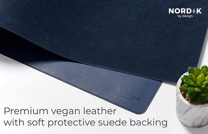 Nordik Leather Desk Mat Cable Organizer Premium Extended Mouse Mat - Image 4