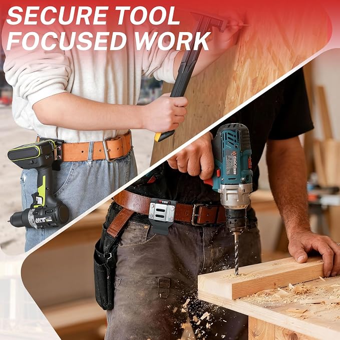 KUNN Drill Holder for Tool Belt, Drill Belt Clip & Tape Measure Holster | - Image 6