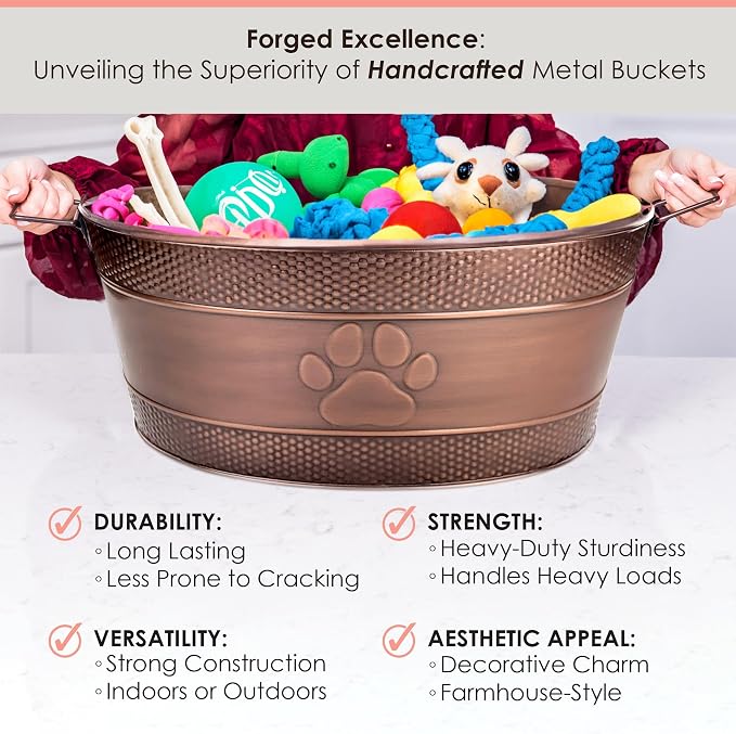 BREKX Indestructible Metal Dog Toy Bin - Image 8