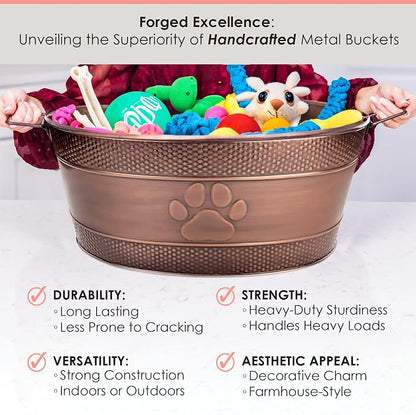BREKX Indestructible Metal Dog Toy Bin - Image 8