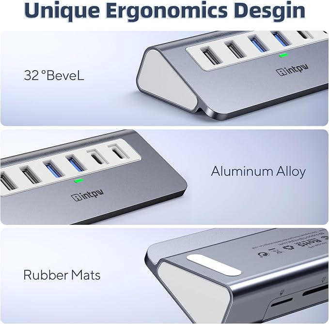 intpw USB C Hub, P9 USB C Hub Multiport Adapter - Image 8