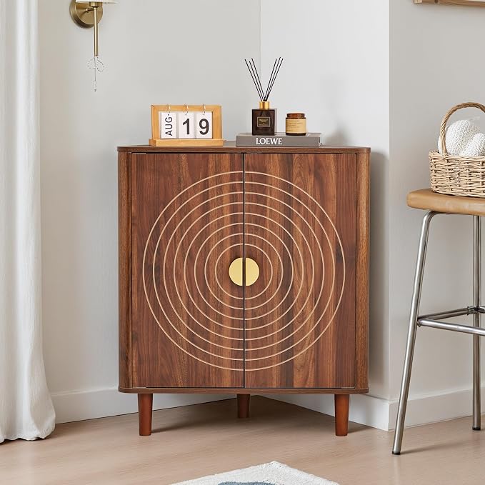 Small Corner Storage Cabinet, Modern Freestanding Floor Cabinet - Image 4