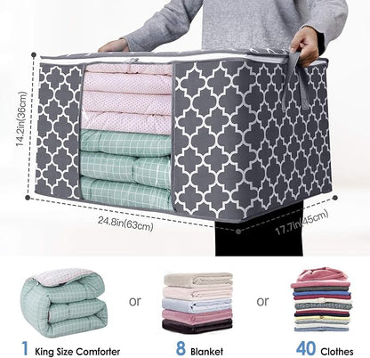 WISELIFE Storage Bags, Large Blanket Clothes Organization and Storage Containers - Image 2