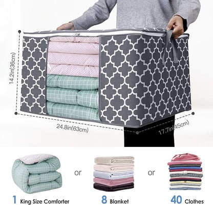 WISELIFE Storage Bags, Large Blanket Clothes Organization and Storage Containers - Image 2