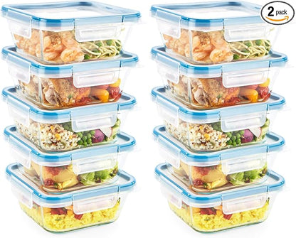 Snapware Total Solutions Glass Food Storage Containers Set, Airtight & by Snapware