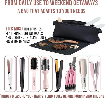 BAREFOOT CARIBOU Hair Tools Travel Bag and Heat Resistant Mat - Image 6