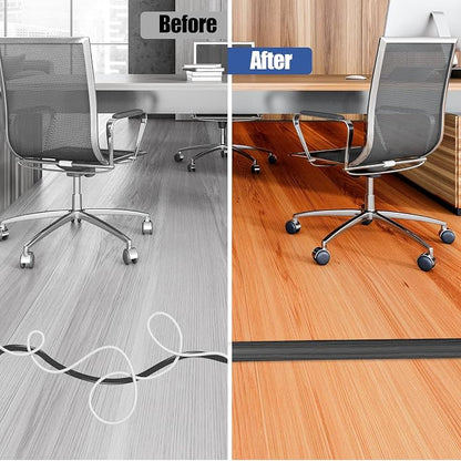 Floor Cord Cover Self Adhesive Cord Hider, 10FT Cable Management, Extension - Image 5