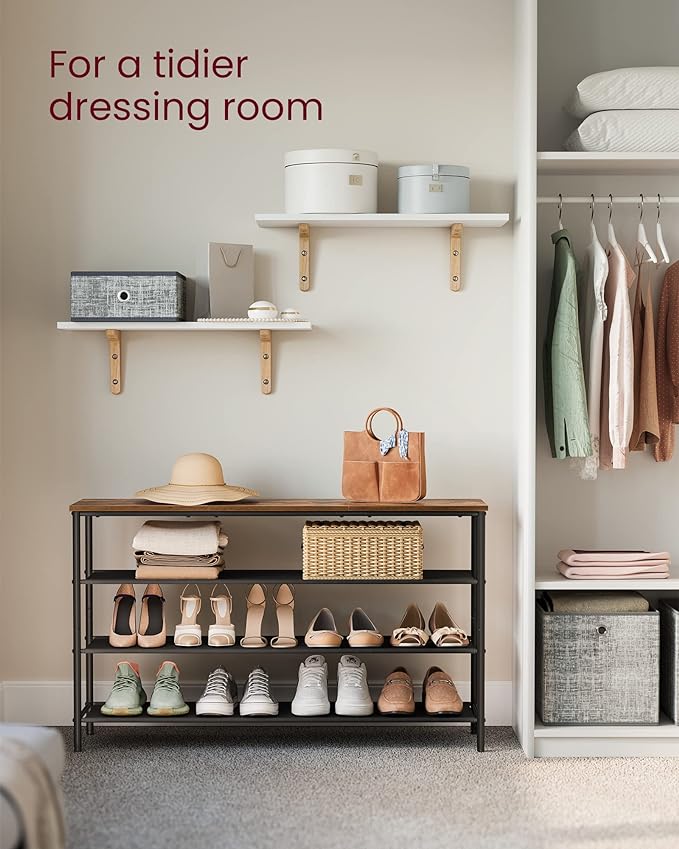 VASAGLE Shoe Rack, 4-Tier Shoe Storage Organizer - Image 4