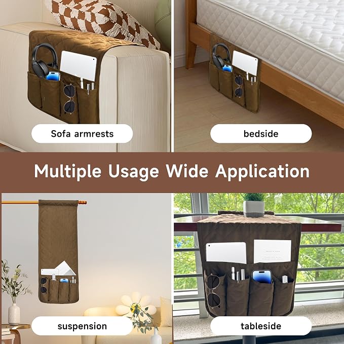 MEHIDFY Sofa Armrest Caddy, Waterproof Bedside Storage Organizer, Non Slip - Image 4