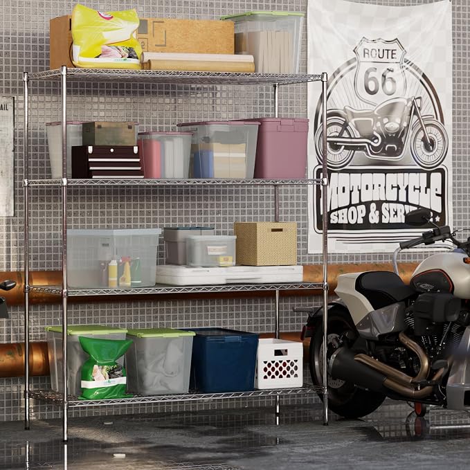 24" Deep x 60" Wide x 74" Height Wire Shelving Kit | 4-Tier | NSF Commercial - Image 2