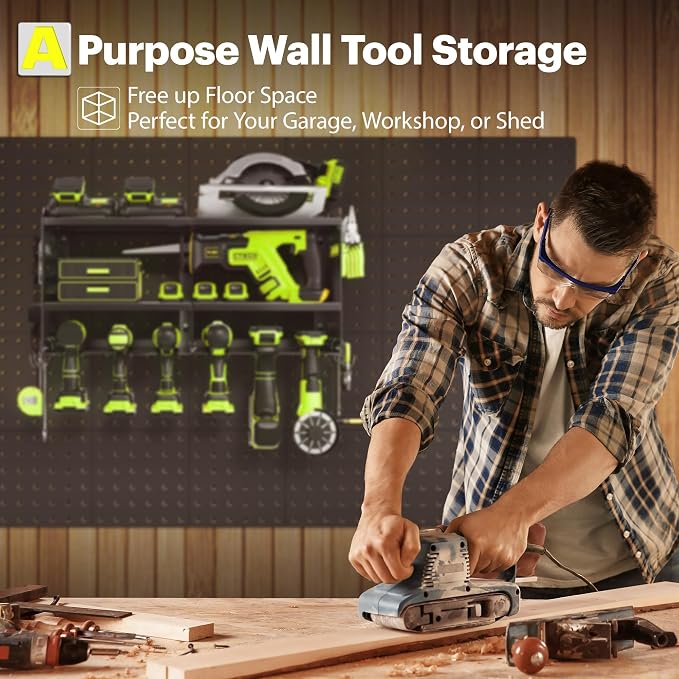 Spampur Fathers Day Gift, Power Tool Organizer Wall Mount - Image 7