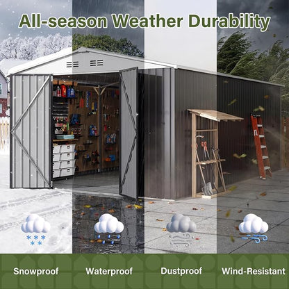 Polar Aurora 10x16 Outdoor Storage Shed, Garden Shed - Image 4