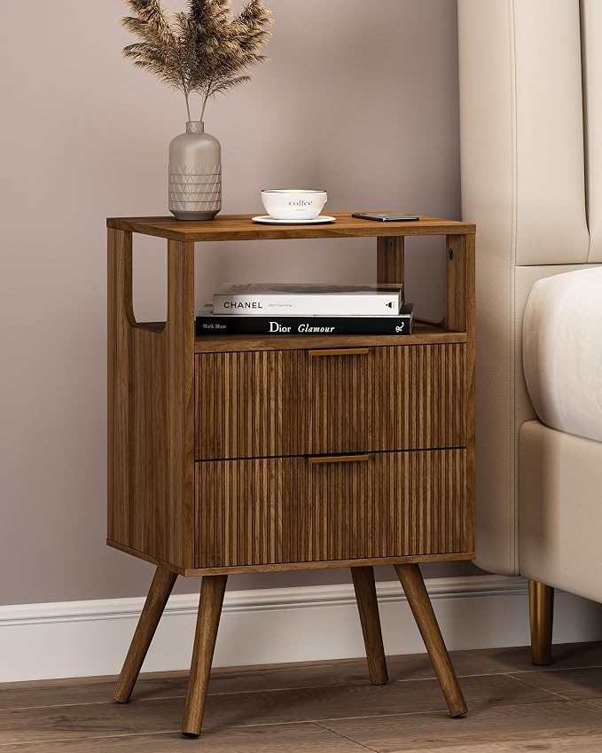 Nightstand, Modern Bedside Table by Leomonio