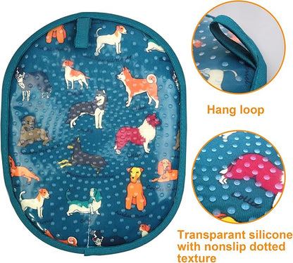 Pot Holders Set of 2 with Transparent Clear Silicone Shell and Nice Dog Flower - Image 3