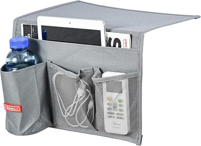 Bedside Caddy, 4 Pockets Bedside Organizer Caddy Under Mattress, Holds Water by Falaku