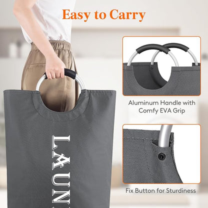 Lifewit 120L 2-Pack Large Laundry Basket, Collapsible Laundry Hamper - Image 3