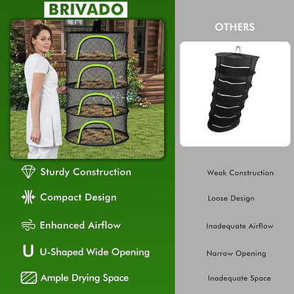Herb Drying Rack Hanging Mesh 4 Layer 18" - Image 8