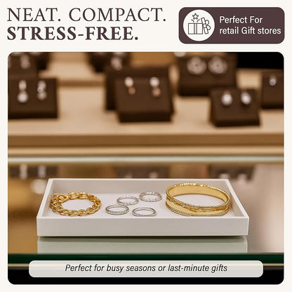 RJ Displays Stackable Jewelry Tray Set, Stackable Plastic Jewelry Organizer Tray - Image 4