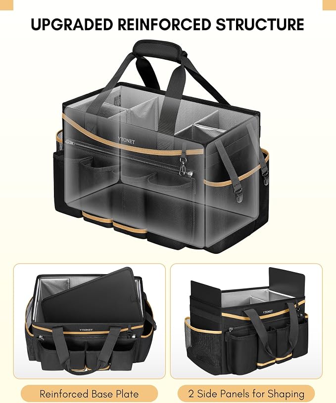 Ytonet Cleaning Caddy Bag with Detachable Apron, Extra Large Cleaning Supplies - Image 6