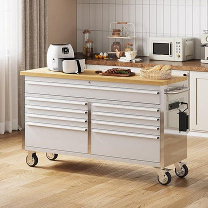 61 Inch Rolling Tool Chest, Garage Workbench - Image 7